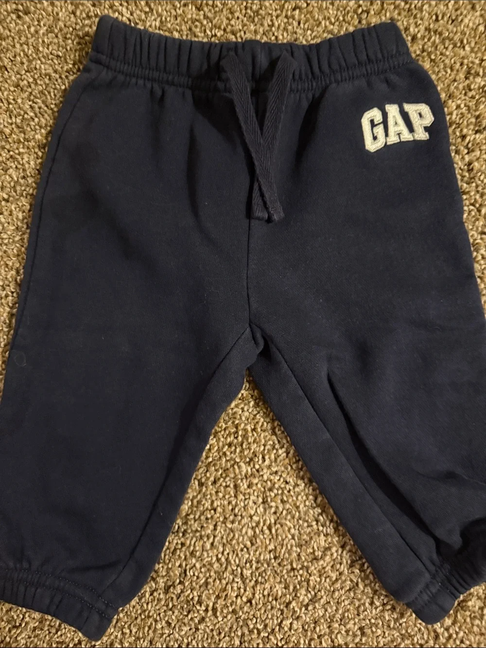 6-12 month GAP Navy Sweatpants with White Logo